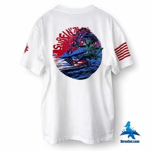 1124 Limited Edition Grunt Style Surfin' 76 T-shirt - Size XL - Red, White, Blue